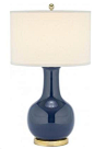 Audrey Lamp, Navy contemporary table lamps