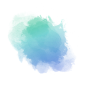 水彩蓝色墨迹插画