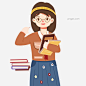 人物女孩看书插画图片大小2000x2000px 图片尺寸377.91 KB 来自PNG搜索网 pngss.com 免费免扣png素材下载！扁平化#彩色#创意#简约#卡通#可爱#流行#女学生#人物#设计图案#矢量#小清新#小元素#