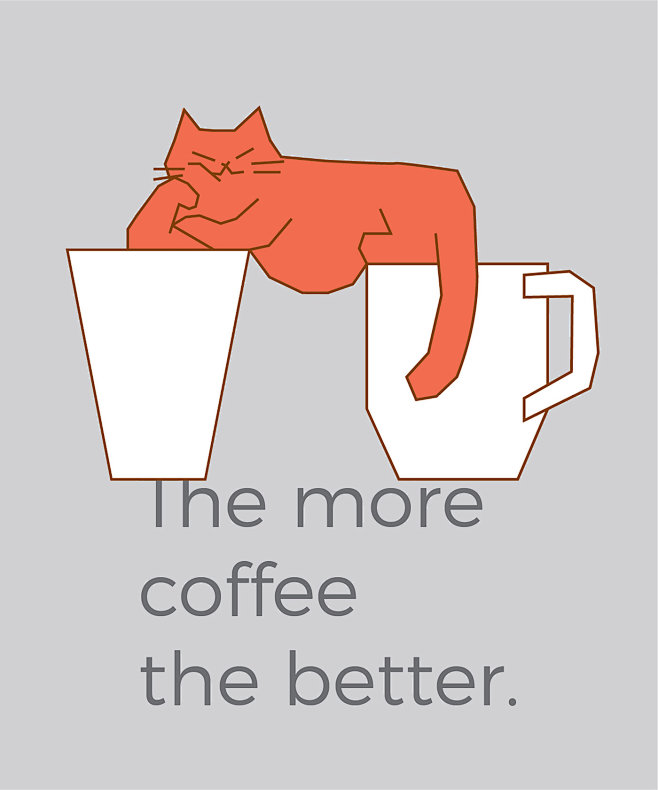 Cat Coffee design gr...