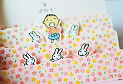 日本授权三丽鸥 大宝粉温馨创意贺卡/兔子捧花教师节感谢恩师贺卡-淘宝网