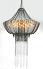 Black Flower of Life Chandelier - willowlamp