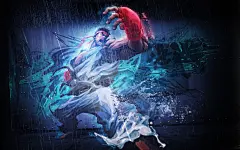 Ryu（Street Fighter），视频游戏，视频游戏艺术，视频游戏战士，青色，蓝色| 2560x1600壁纸-wallhaven.cc _游戏壁纸_T2020623 #率叶插件，让花瓣网更好用_http://ly.jiuxihuan.net/?yqr=12770195#