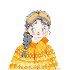 玻璃晴朗 ，橘子辉煌
阳光灿烂的水彩女孩头像

作者：-归陌Mo- ​​​​