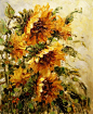 Sunflowers. The artworks. Dzhanilyatii Antonio . Artists. Paintings, art gallery, russian art