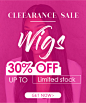 clearance Wigs