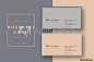 Trendy minimal abstract business card template. Modern corporate stationery id layout with geometric pattern. Vector fashion background design with information sample name text.