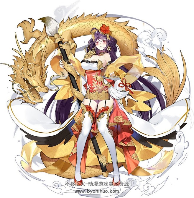 游戏二次元美女插画原话美术设计素材-优优...