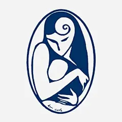 椭圆形母婴护理标志 https://88ICON.com 妇幼保健院 妇幼保健 幼儿 母婴 母爱 妇产科 标志 宣传 广告设计 海报设计