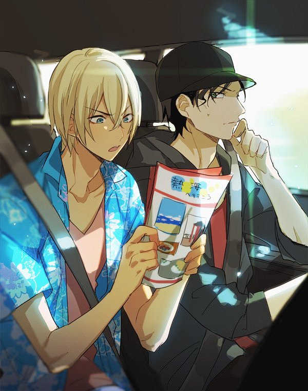 轉推 名偵探柯南 赤安 赤井秀一 安室透 一起去旅行的兩隻 艸 Via Twi はくと Hakutotin