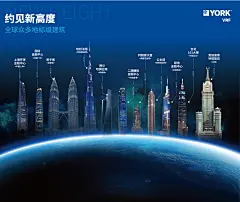 蓝色地产城市建筑群现代感广告展板海报-设计素材-shejisc.cn