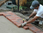 Installing a brick patio