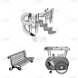 park and city logo set of