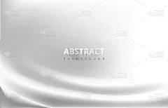 抽象高雅豪华亮白色绸缎织物波浪背景壁纸