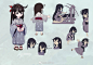 #游戏美术# 《天穗之咲稻姬》角色设计图（二） ​​​​