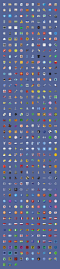 huge set of flat icons: 