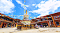 蓝天西藏风景古建筑蓝天