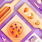 食物构成 Food Memory插画设计