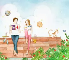 来自韩国插画家 Limhee的一组清新插画 第三期 - 插画图片_插画师_插画壁纸_场景插画_yidodo.net - 意兜兜