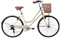 Amazon.com : Gama Bikes City Basic 26 - Women's Cruiser Bike - Step-Through Comfort Frame, 6 Speed Shimano - Hybrid Urban Commuter Road Bicycle - Great for Beach Cruising, Exercising and All Around Fun - Beige : Sports & Outdoors