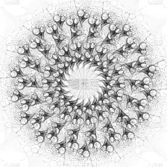 用于创意设计的抽象分形插图