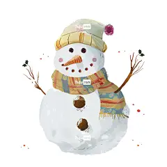 人物插画节日雪人卡通圣诞可爱