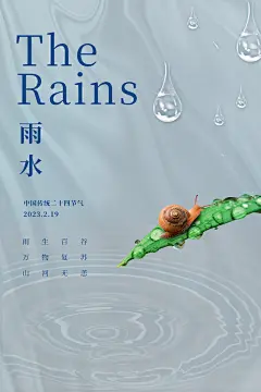 雨水节气宣传推广海报