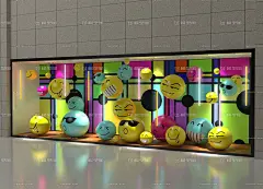 商业街emoji橱窗
