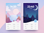 Weather App weather mountain ui material dashboard vector illustration application app