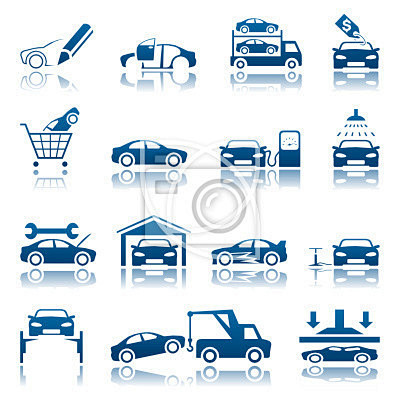 Automotive icon set ...