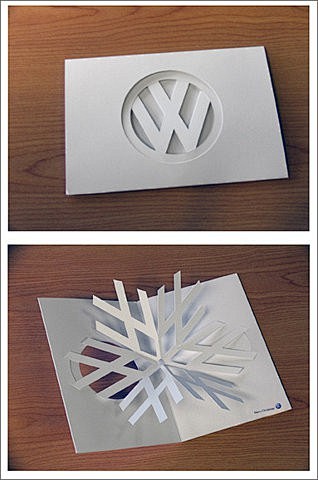 VW laser cut card.
