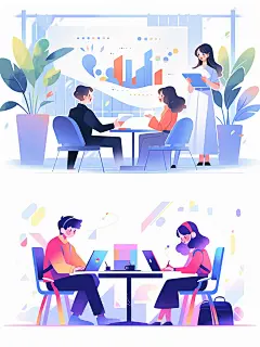 今晚不加班一键出B端扁平风商业插画_2_乒乒乓乓拍拍拍（有课）_来自小红书网页版