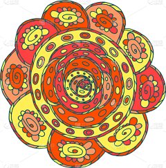 幻想,艺术品,曼荼罗,乱画,艺术,动画片,分离着色,书,瑜伽,华丽的