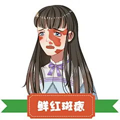 咖啡斑 脸部 面部 医疗美容整形 插画 卡通手绘漫画 可爱女孩美女 脸部面部症状系列 祛斑 皮肤疾病 皮肤病 祛斑 皮肤疾病 皮肤病 医疗美容整形 斑类型 斑分类 面部综合 晒斑 老年斑 雀斑 褐青斑 黄褐斑 激光祛斑 色斑