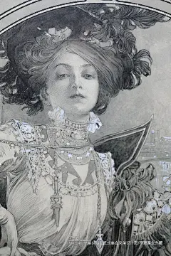                                                                                                         2019.6.5 上海 明珠美术馆 #慕夏展#  1900年 穆夏作 巴黎世博会正式宴会菜单设计图 穆夏基金会藏1900年的巴黎世博会，穆夏被委于重任：大到整个世博会的海报、多个馆的装修，小到菜单设计都由他负责，精美具有辨识度的风格使得穆夏在国际上一炮而红，他的名字至此从巴黎走向世界。这幅难得的手稿由