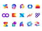 色彩纷呈的几何Logo
From：Dribbble

#灵感的诞生# ​​​​