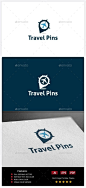 Travel Pin Logo — Vector EPS #world #airplane • Available here → https://graphicriver.net/item/travel-pin-logo/10352509?ref=pxcr