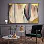 Large Abstract Oil Painting Wall Art Gold Painting Wall Decor