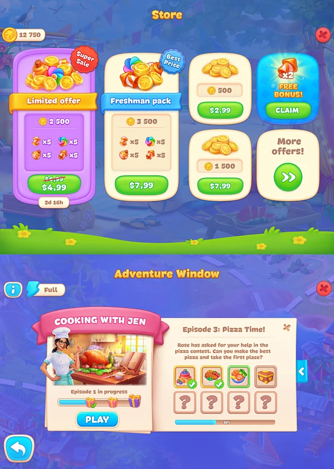 game ui game ui design user interface ui design Interface mobile UI/UX ...