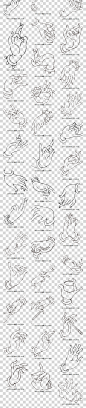 佛手图片线描手势佛系简笔画佛手