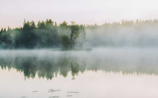 Misty Lake by Anssi ...