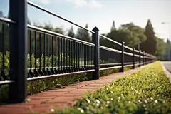 宽敞的公路安全护栏摄影图片