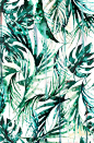 Nikki Strange Green Tropical paradise Art Print: 