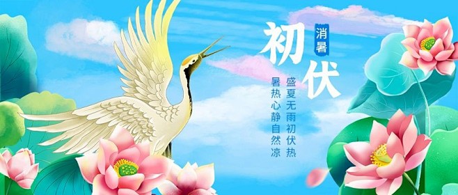 初伏祝福问候公众号首图