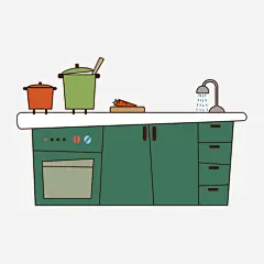 手绘厨房用品