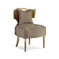 THOMASSEN ACCENT CHAIR : Instantly updating any interior, from the living room to the bedroom, the Thomassen Accent Chair pairs luxurious finishes and textiles with an elegant silhouette.