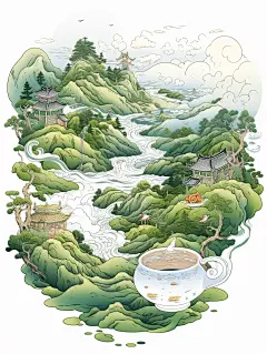 这组超级适合绿茶包装对不对？