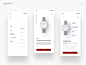 Watch ordering interface daniel wellington pay clean app ui shop watch