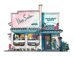 东京街头小店。
波兰的插画师：Mateusz Urbanowicz ​​​ 2苏州·绽放绘画·成人美术 ​​​​