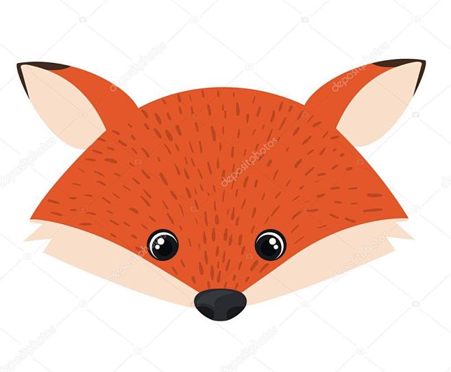 狐狸卡通图标。森林动物主题。孤立的设计。...